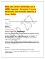 NUR 257 Chronic Nursing Exam 4 (2025 Update)  Complete Prac